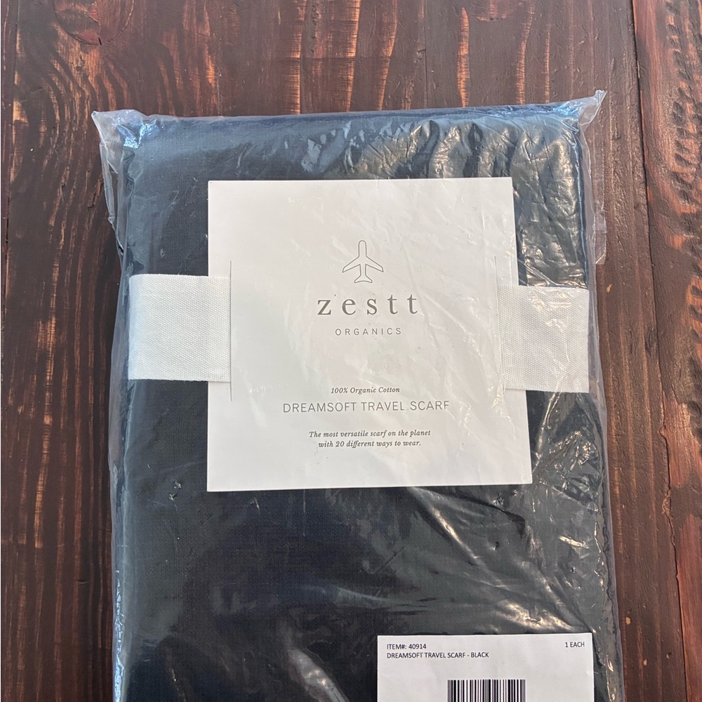 Zestt Organics Dreamsoft Travel Scarf - Black